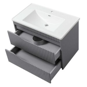 Тумба "Сена" Т8 Mixxus Cubic 60-80, матово-сіра, підвісна
