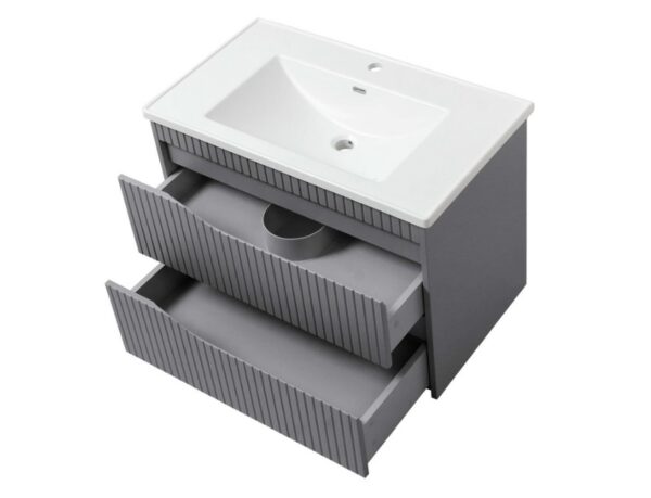 Тумба "Сена" Т8 Mixxus Cubic 60-80, матово-сіра, підвісна